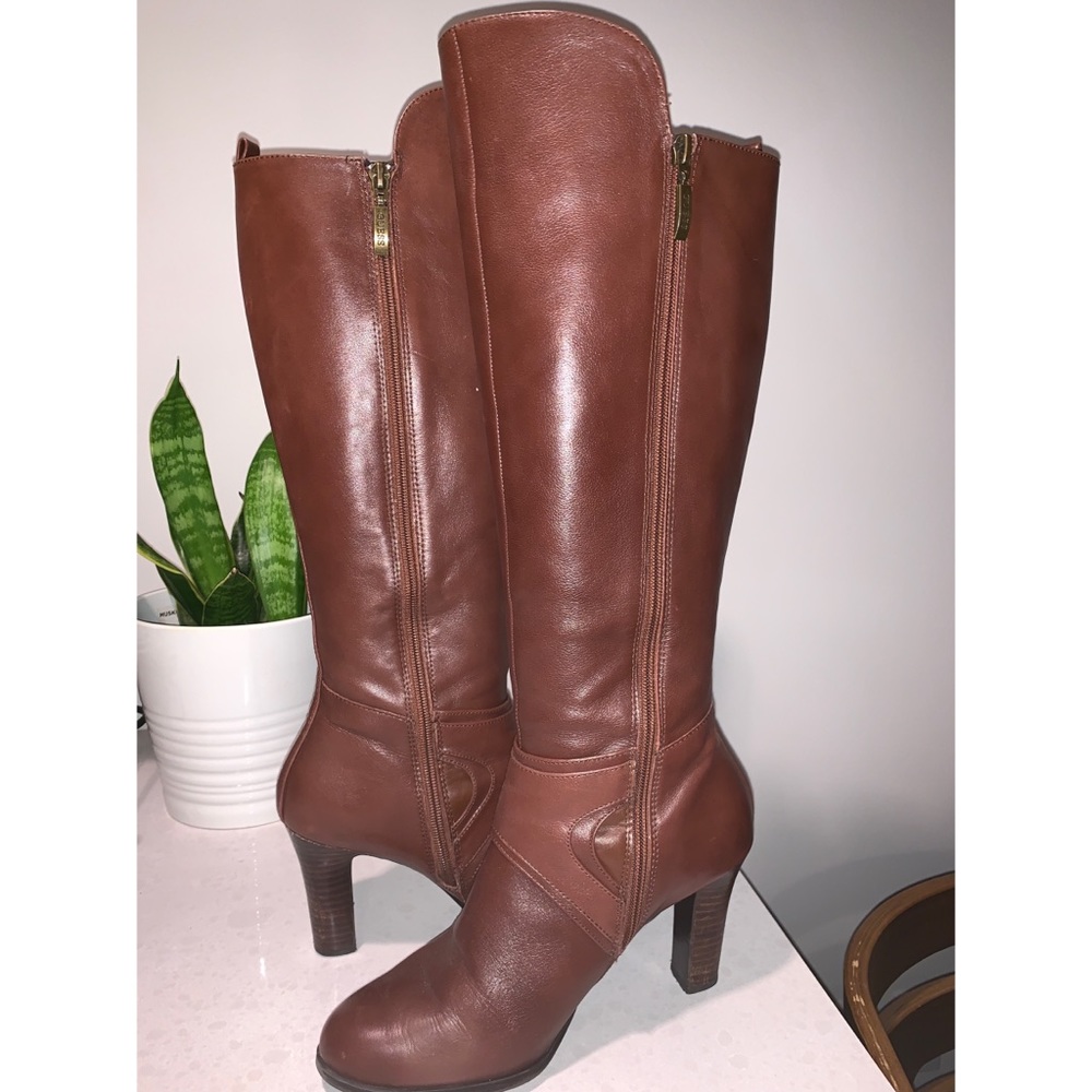 Tall Brown Leather Boots